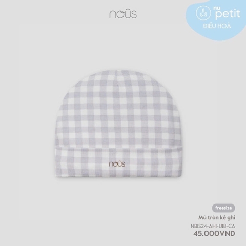 NOUS - Mũ tròn kẻ ghi - NP