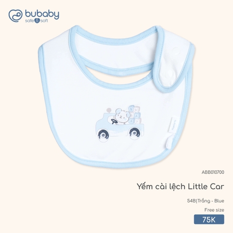 BU - Yếm cài lệch Little Car - ABB010700 - Trắng + Blue - FS - SS26.T1B