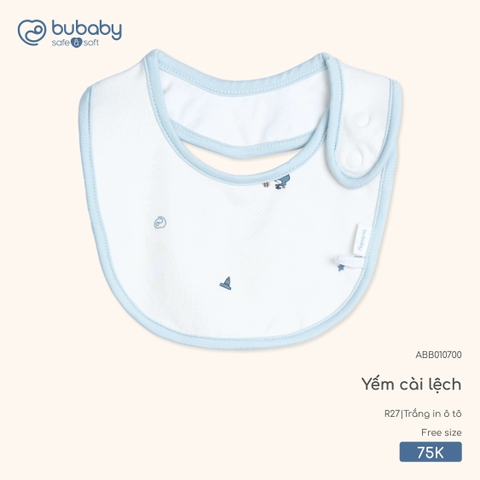 BU - Yếm cài lệch - ABB010700 - Trắng in ô tô - FS - SS26.T1B