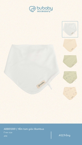 BU - Yếm tam giác Bambus - Trắng - SS25.T3A