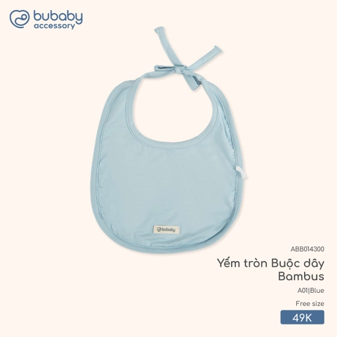 BU - Yếm tròn Buộc dây Bambus ABB014300 - Blue - Mỏng - SS25.T9B