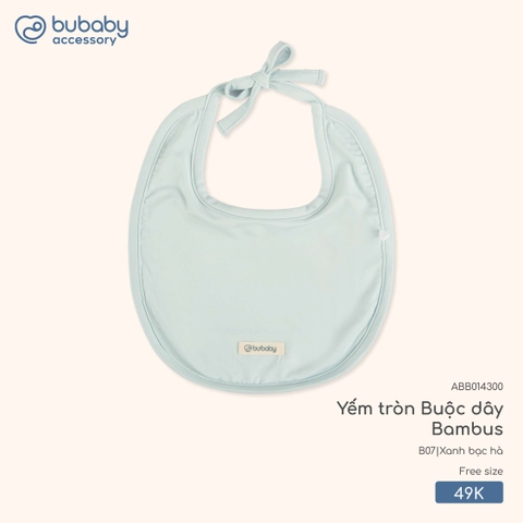 BU - Yếm tròn Buộc dây Bambus ABB014300 - Xanh bạc hà - Mỏng - SS25.T9B