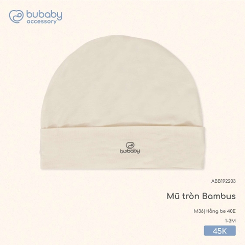 BU - Mũ tròn Bambus - ABB192203 - Hồng be 40E - 0-3M - SS26.T4C