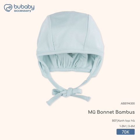 BU - Mũ Bonnet Bambus ABB194300 - Xanh bạc hà - Mỏng - SS25.T9B