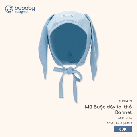 BU - Mũ Buộc dây tai thỏ Bonnet - ABB194321 - Blue 46 - 6-12M - SS26.T2A