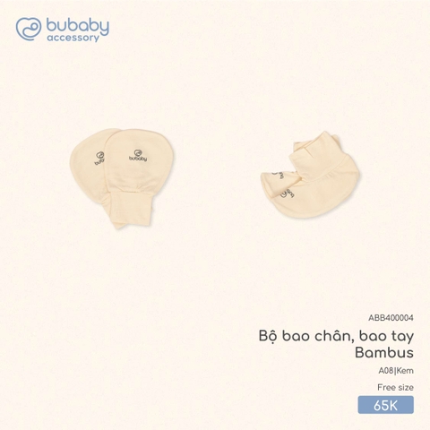 BU S10 - Bộ bao chân, bao tay Bambus - ABB400004 - Kem - FS - SS25.T8A