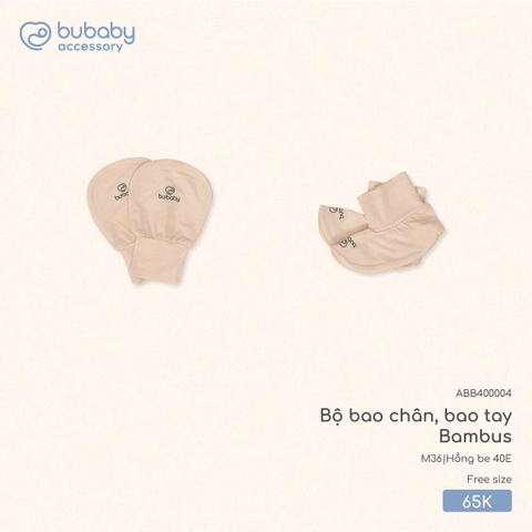 BU S10 - Bộ bao chân, bao tay Bambus - ABB400004 - Hồng be 40E - FS - SS25.T8A