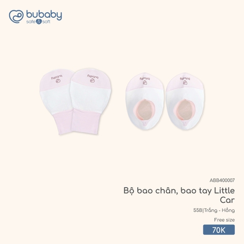 BU - Bộ bao chân, bao tay Little Car - ABB400007 - Trắng + Hồng - FS - SS26.T1B