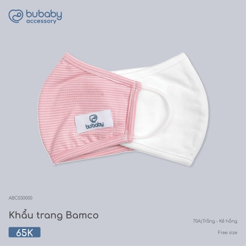 BU - Khẩu trang Bamco - ABC030000 - Trắng - Kẻ hồng - Free size - SS26.T4C