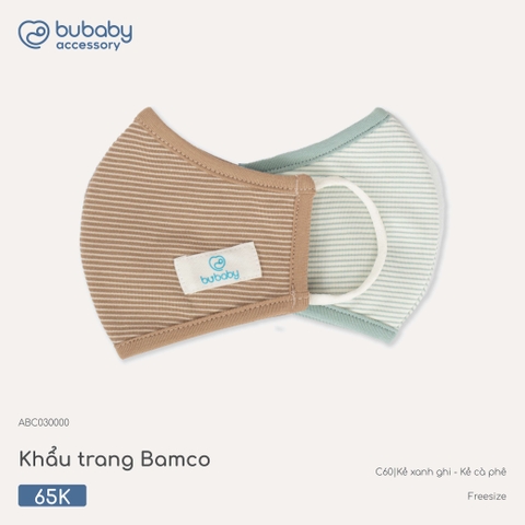 BU - Khẩu trang Bamco - ABC030000 - kẻ xanh ghi - kẻ cà phê - Free size - SS26.T4C