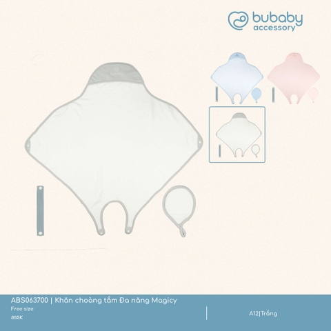 BU - Khăn choàng tắm Đa năng Magicy - ABS063700 - Trắng - FS - SS25.T2A