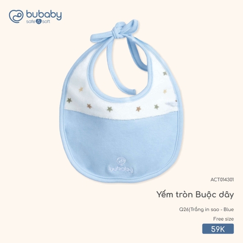 BU - Yếm tròn Buộc dây ACT014301 - Trắng in sao - Blue - SS25.T11A