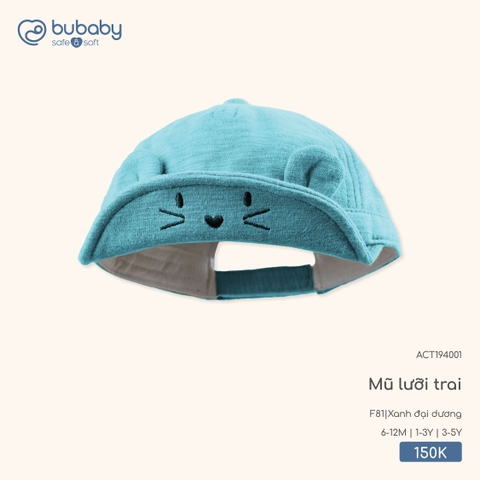 BuBaby - Mũ lưỡi trai - Xanh đại dương - 6-12M - SS26.T3A