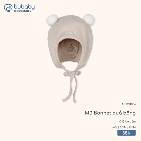 BU - Mũ Bonnet quả bông ACT194306 - be đậm - SS25.T9C