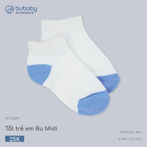 BU - Tất trẻ em Bu Midi - ACT233602 - Trắng - Blue - 3-5Y - SS26.T4C