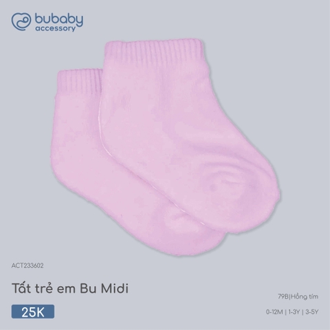 BU - Tất trẻ em Bu Midi - ACT233602 - Hồng tím - 3-5Y - SS26.T4C