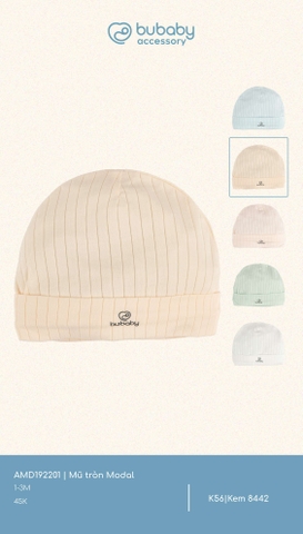BU S10 - Mũ tròn Modal - AMD192201 - Kem 8442 - 1-3M - SS25.T3A