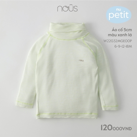 NOUS - Áo cổ 5cm màu xanh lá - . - 9-12M