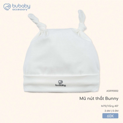 BU - Mũ nút thắt Bunny ASR190002 - Trắng 407 - Mỏng - SS25.T8C