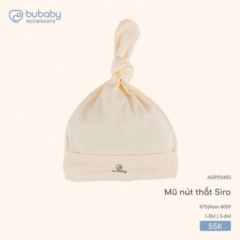 BU S10 - Mũ nút thắt Siro - ASR192403 - Kem 4039 - 3-6M - SS25.T8A