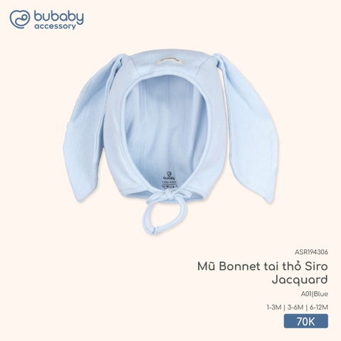 BU - Mũ Bonnet tai thỏ Siro Jacquard ASR194306 - Blue - Trung - SS25.T10B