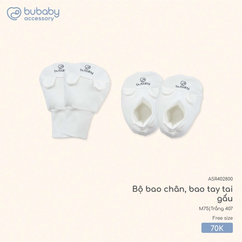 BU - Bộ bao chân, bao tay tai gấu ASR402800 - Trắng 407 - FS - SS25.T8C