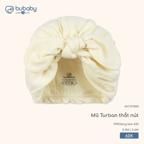 BU - Mũ Turban thắt nút - AVC197000 - Vàng kem 432 - 0-3M - SS26.T2A