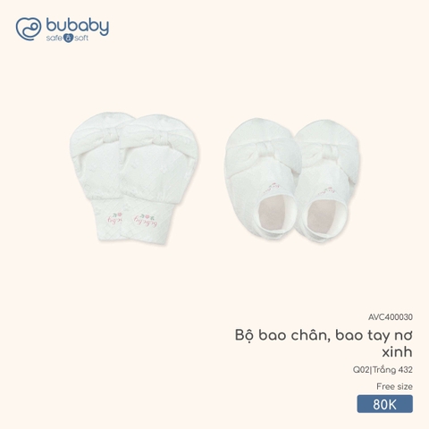 BU - Bộ bao chân, bao tay nơ xinh - AVC400030 - Trắng 432 - Free size - SS26.T2A