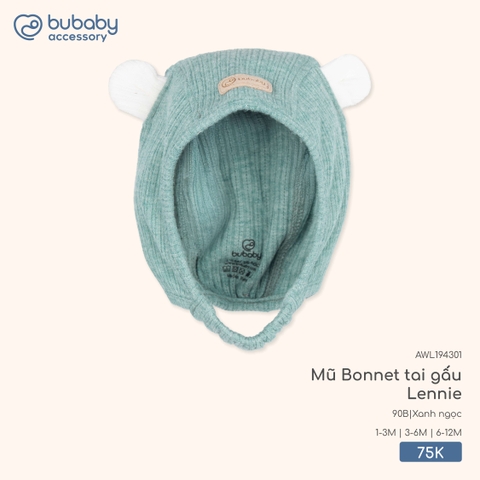 BU - Mũ Bonnet tai gấu Lennie AWL194301 - Xanh ngọc - Trung - SS25.T10B