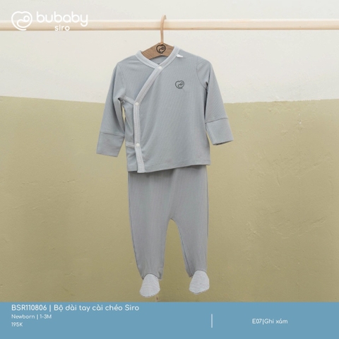BU - Bộ dài tay cài chéo Siro - Ghi xám - SS25.T1A