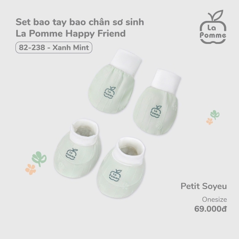LP - Set bao tay bao chân sơ sinh La Pomme Happy Friend - Happy Friend - SS25.T4B