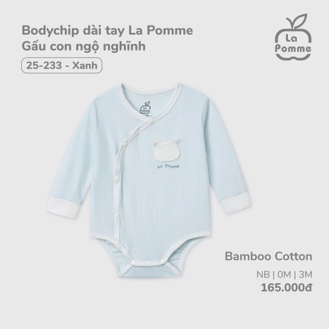 LP - Body chip dài tay La Pomme Gấu con ngộ nghĩnh - Xanh - SS25.T2A