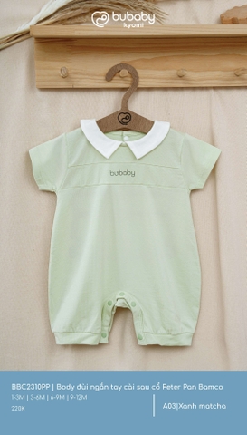 BU - Body đùi ngắn tay cài sau cổ Peter Pan Bamco - BBC2310PP - Xanh matcha - 6-9M - SS25.T3A