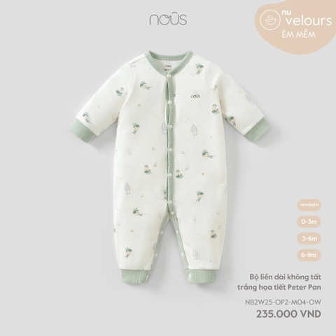 NOUS - Body dài không tất trắng họa tiết Peter Pan -SS25.T9A