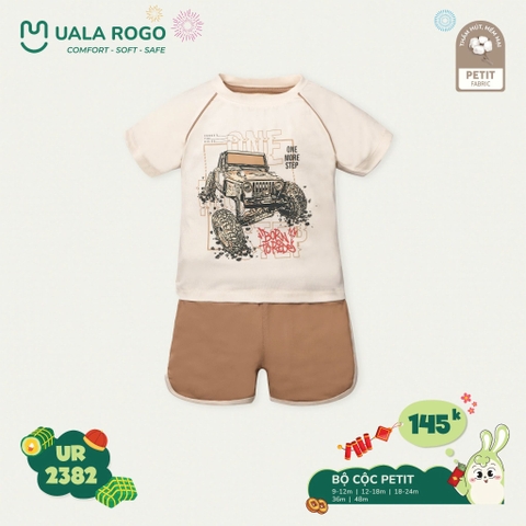 UR - Bộ Cộc Tay Petit Cho Bé UR 2382 - Nâu Sáng - SS25.T4A