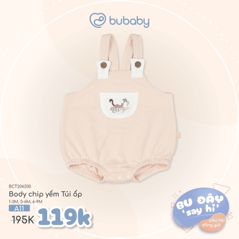 BU ĐÂY - Body chip yếm Túi ốp - Hồng nhạt - 1-3M