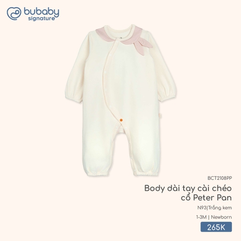 BU - Body dài tay cài chéo cổ Peter Pan BCT2108PP - Trắng kem - SS25.T9C