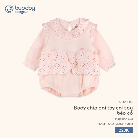 BU - Body chip dài tay cài sau bèo cổ - BCT2110BC - Hồng 824 - 1-3M - SS25.T11A