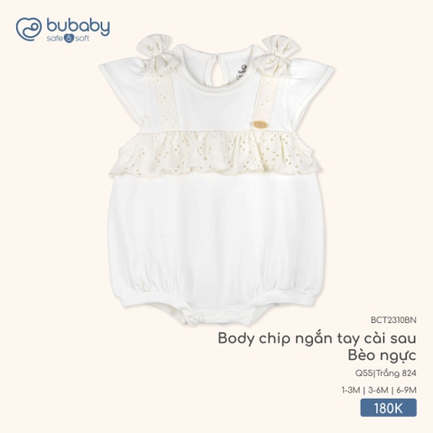 BU - Body chip ngắn tay cài sau Bèo ngực - BCT2310BN - Trắng 824 - 1-3M - SS25.T11A