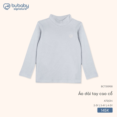 BU - Áo dài tay cao cổ BCT310900 - Ghi - Trung - SS25.T9B