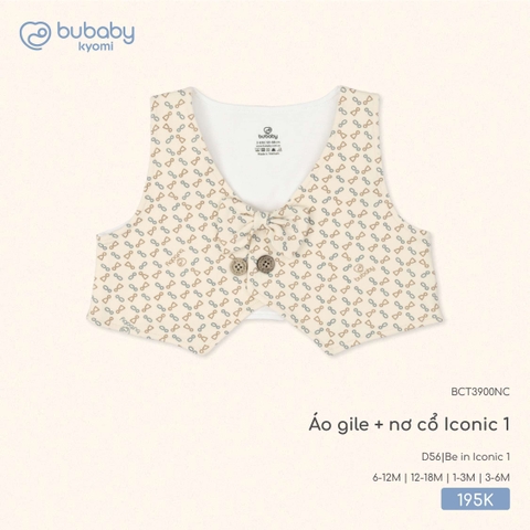 BU - Áo gile + nơ cổ Iconic 1 BCT3900NC - Be in Iconic 1 - SS25.T8A