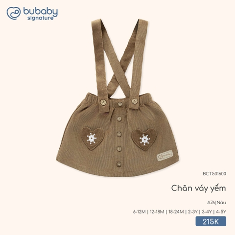 BU - Chân váy yếm BCT501600 - Nâu - Dày - SS25.T9B