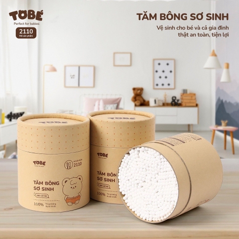 Tobe - Tăm bông sơ sinh hộp 400 que