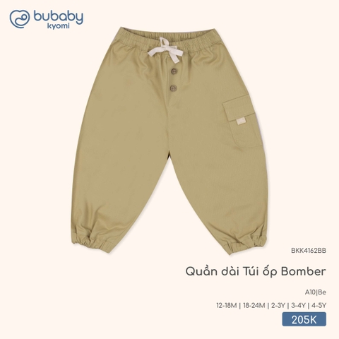 BU:-:Quần:dài:Túi:ốp:Bomber:BKK4162BB:-:Be:-:4-5Y:-:SS25.T9B