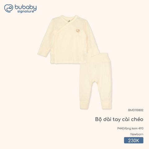 BU - Bộ dài tay cài chéo BMD110802 - Vàng kem 493 - SS25.T9C