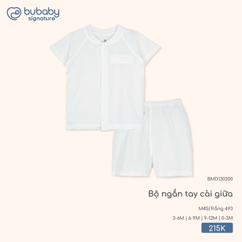 BU - Bộ ngắn tay cài giữa BMD130200 - Trắng 493 - SS25.T9C