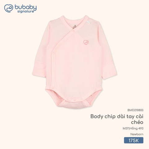 BU - Body chip dài tay cài chéo - BMD210803 - Hồng 493 - Newborn - SS25.T9C