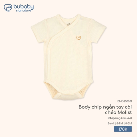 BU - Body chip ngắn tay cài chéo - BMD230801 - Vàng kem 493 - 6-9M - SS25.T9C