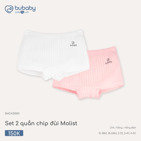BU - Quần chip đùi Molist - BMD430000 - Trắng - Hồng đậm - 3-4Y - SS26.T4C