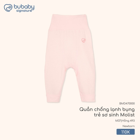 BU Z15 - Quần chống lạnh bụng trẻ sơ sinh Molist - BMD470000 - Hồng 493 - Newborn - SS25.T9C